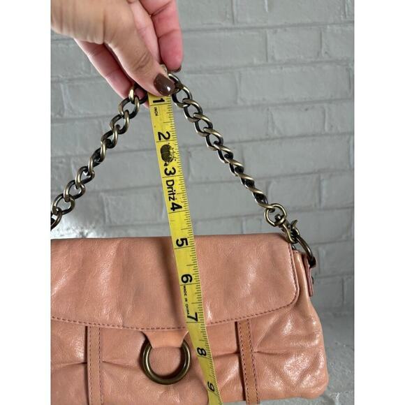 Hobo International Leather Clutch /wallet Hand Bag Coral Pink 9” X 5” - Picture 9 of 9